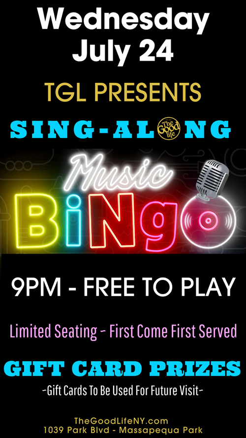 Sing Along Music Bingo - July 10 9PM